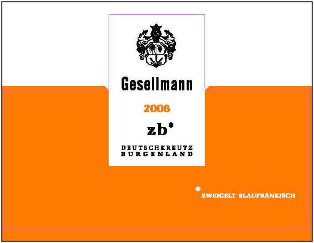 Gesellmann zB Blaufrankisch Zweigelt Blauburgunder 2006 Front Label