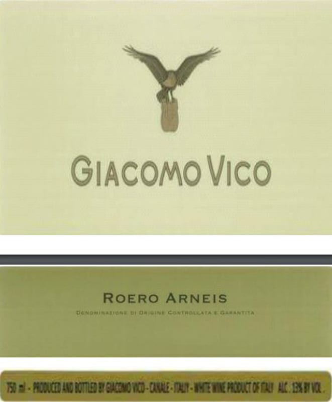 V. Mitolo and Son Roero Arneis 2013 Front Label