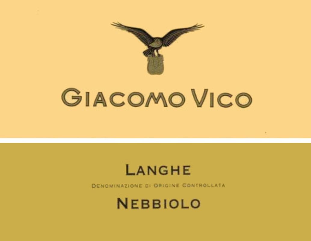 Giacomo Vico Langhe Nebbiolo 2013 Front Label