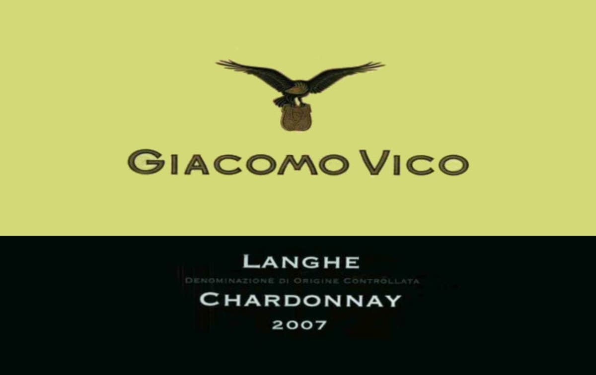 Giacomo Vico Langhe Chardonnay 2007 Front Label