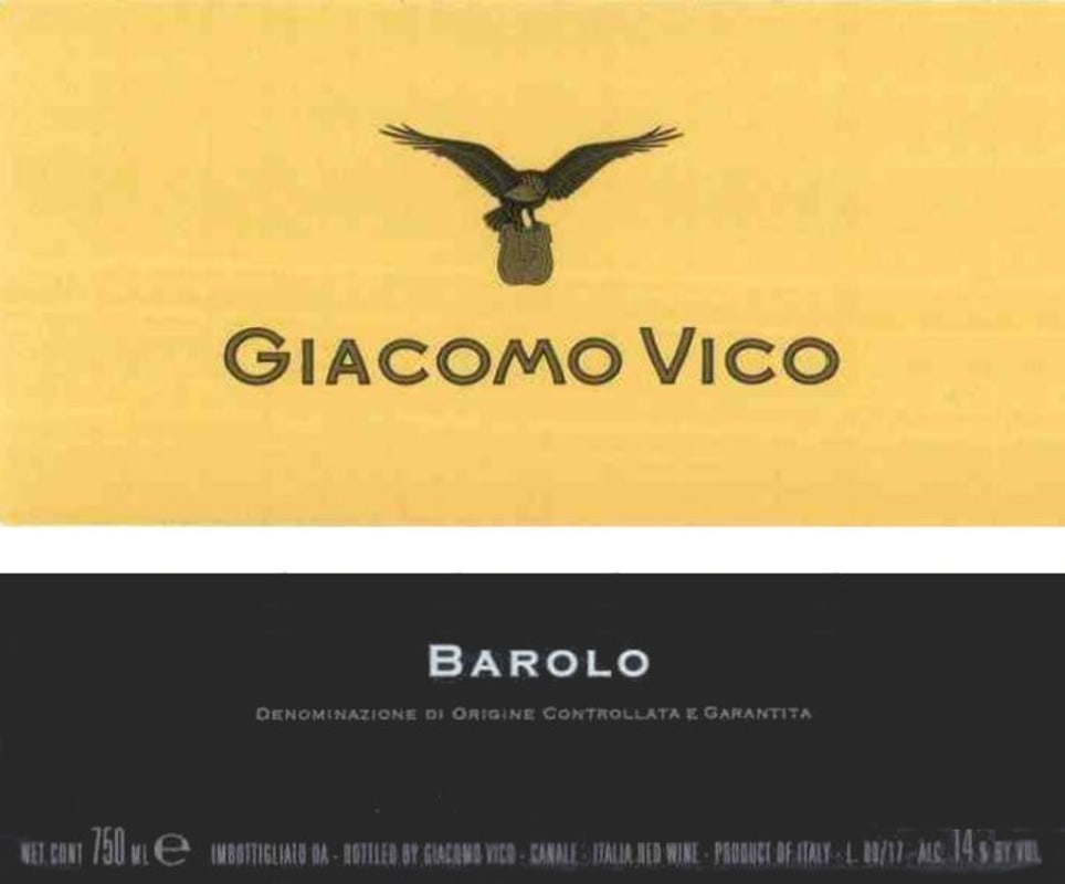 V. Mitolo and Son Barolo 2010 Front Label