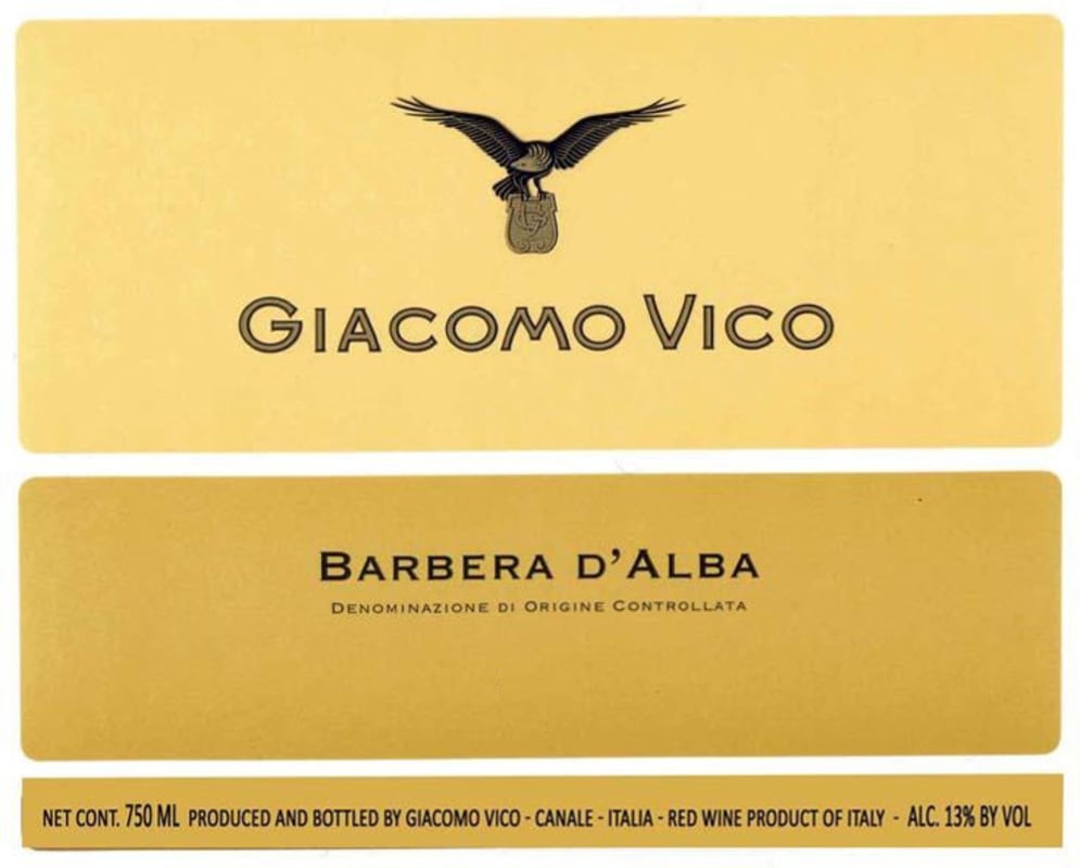 V. Mitolo and Son Barbera d'Alba 2009 Front Label