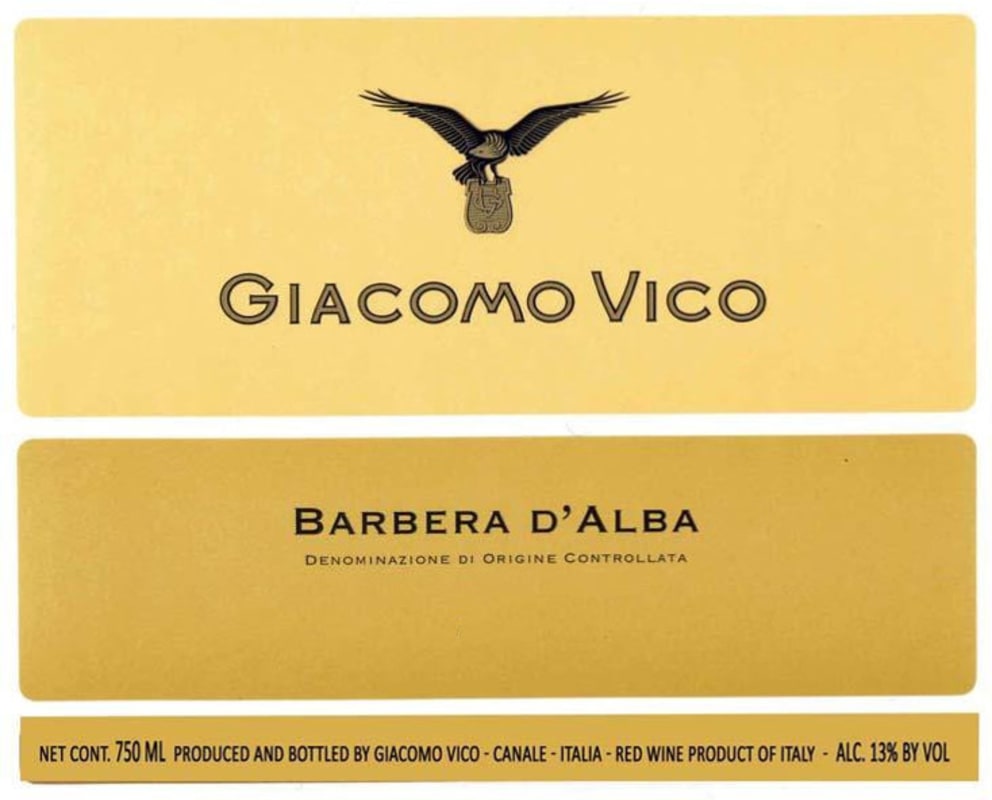 V. Mitolo and Son Barbera d'Alba 2014 Front Label