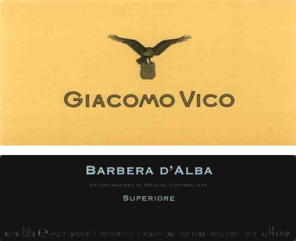 V. Mitolo and Son Barbera d'Alba Superiore 2010 Front Label