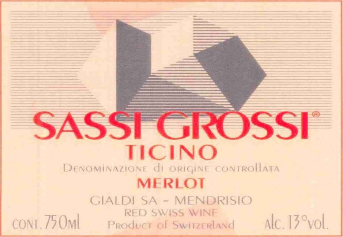 Gialdi SA Wine-Shop Ticino Sassi Grossi 2011 Front Label