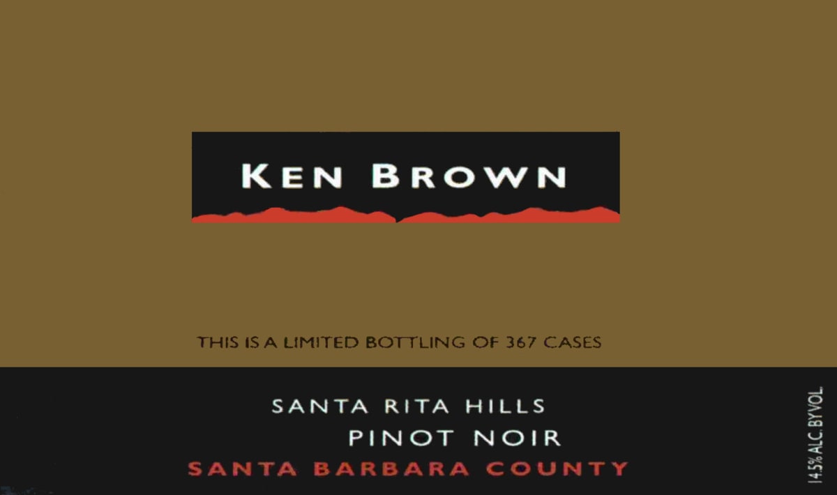 Ken Brown Sta Rita Hills Pinot Noir 2006 Front Label