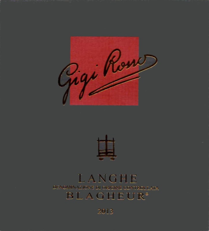 Poderi Anglelini Langhe Blagheur 2013 Front Label