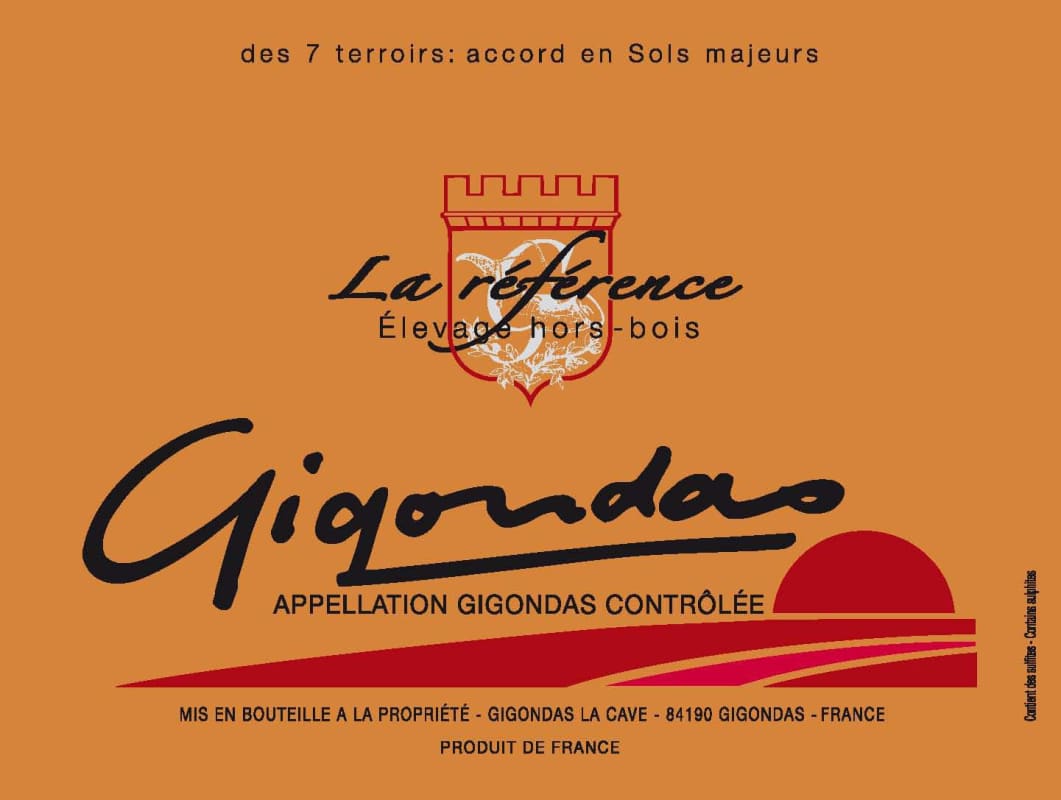 Gigondas La Cave Gigondas La Reference 2013 Front Label