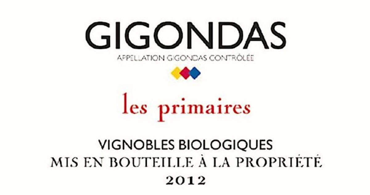 Gigondas La Cave Gigondas Les Primaires 2012 Front Label