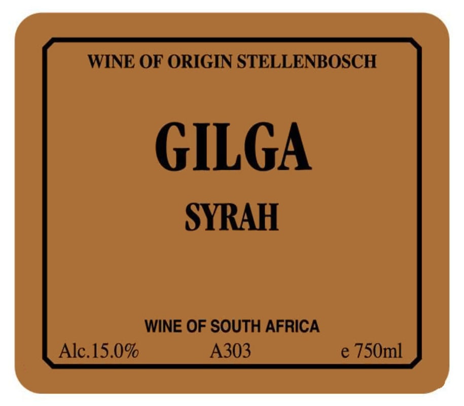 Gilga Syrah 2006 Front Label