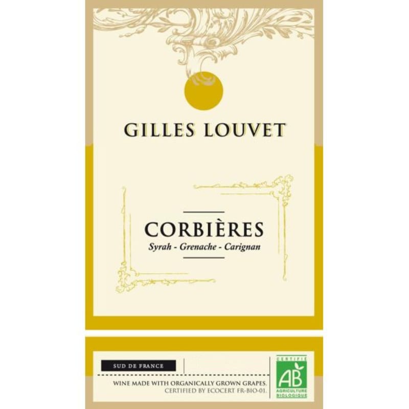Gilles Louvet Vineyards Corbieres 2013 Front Label