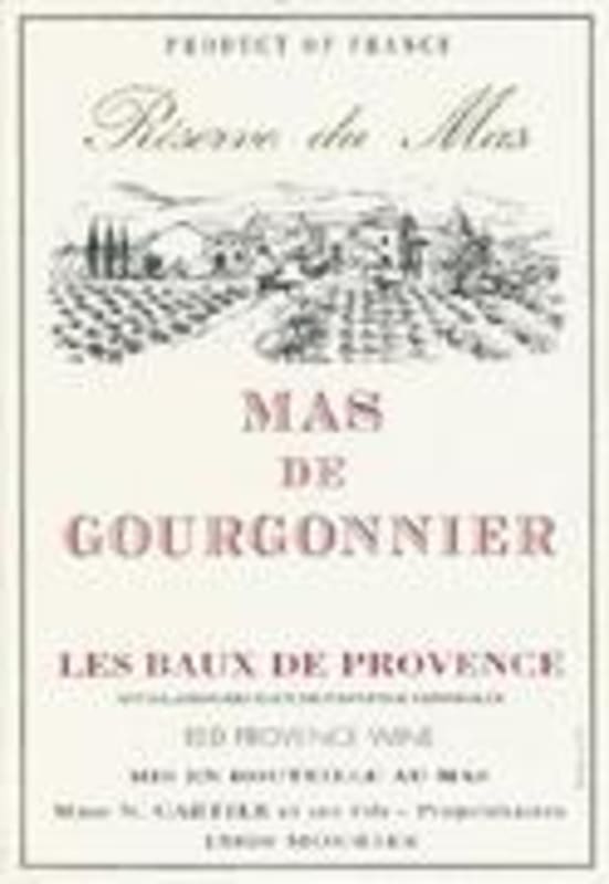 Mas de Gourgonnier Les Baux de Provence Rouge 1999 Front Label
