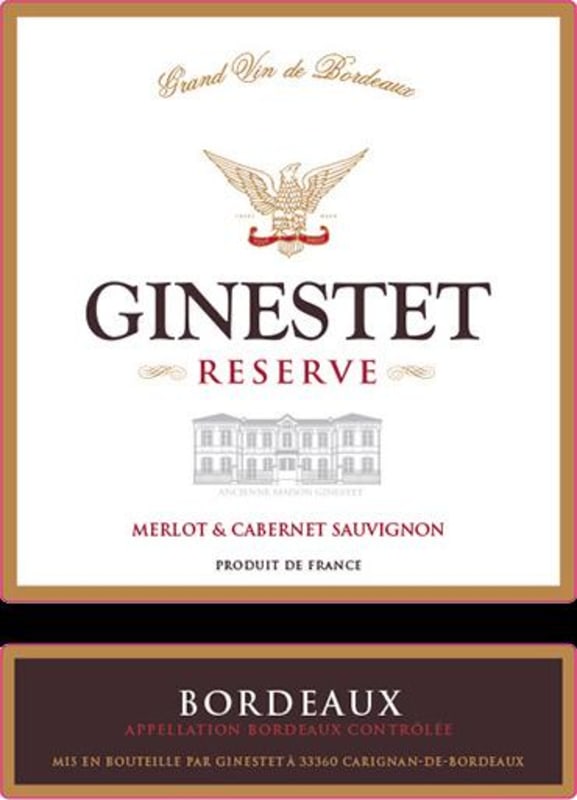 Ginestet Reserve 2012 Front Label