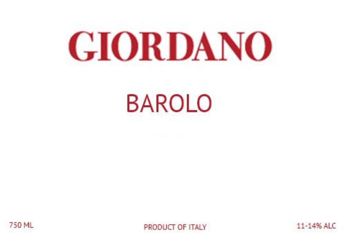 Giordano Vini Barolo 2004 Front Label