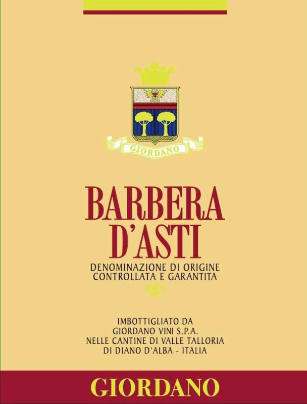 Giordano Vini Barbera d'Asti 2011 Front Label