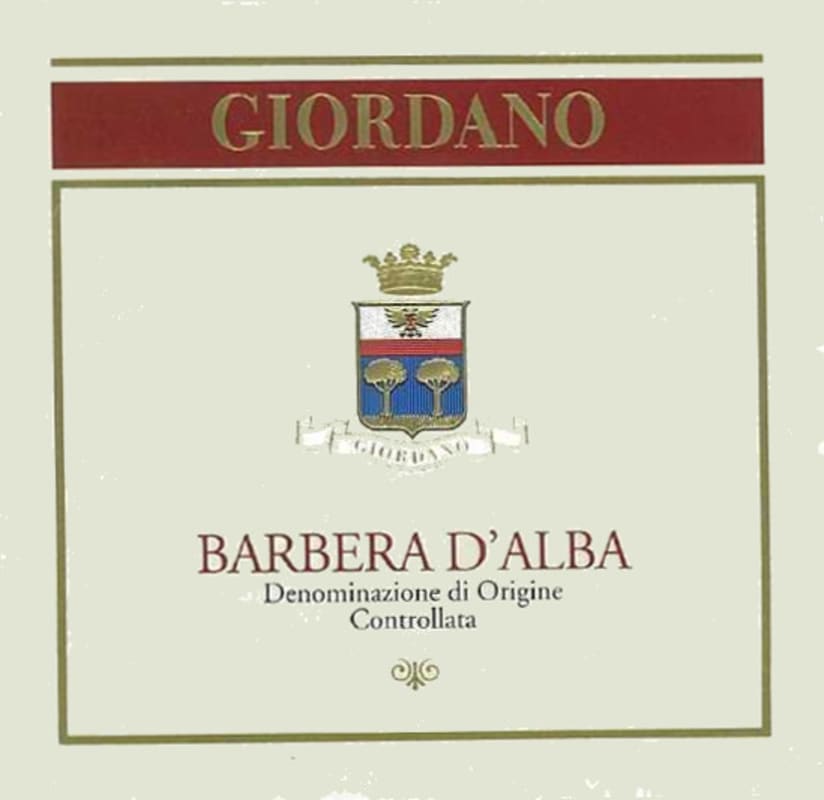Giordano Vini Barbera d'Alba 2015 Front Label