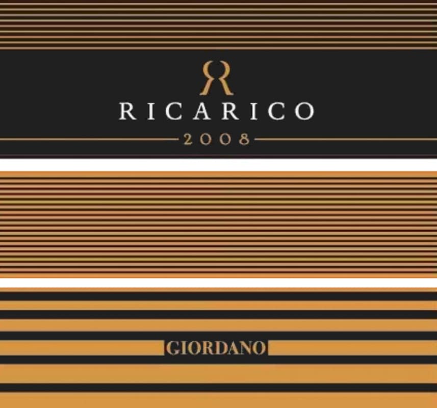 Giordano Vini Salento Ricarico Rosso 2008 Front Label