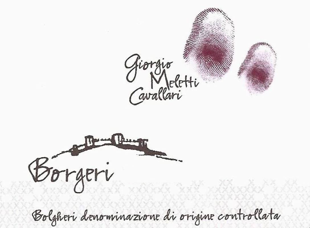 Giorgio Meletti Cavallari Winery Bolgheri Borgeri 2012 Front Label
