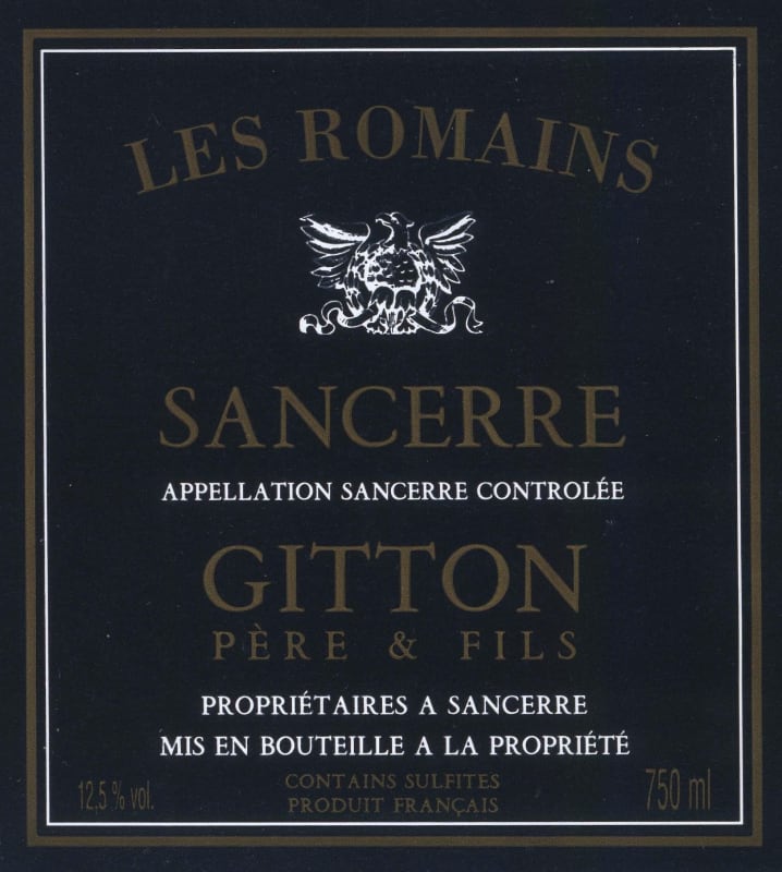 Gitton Pere et Fils Sancerre Les Romains Rouge 2010 Front Label