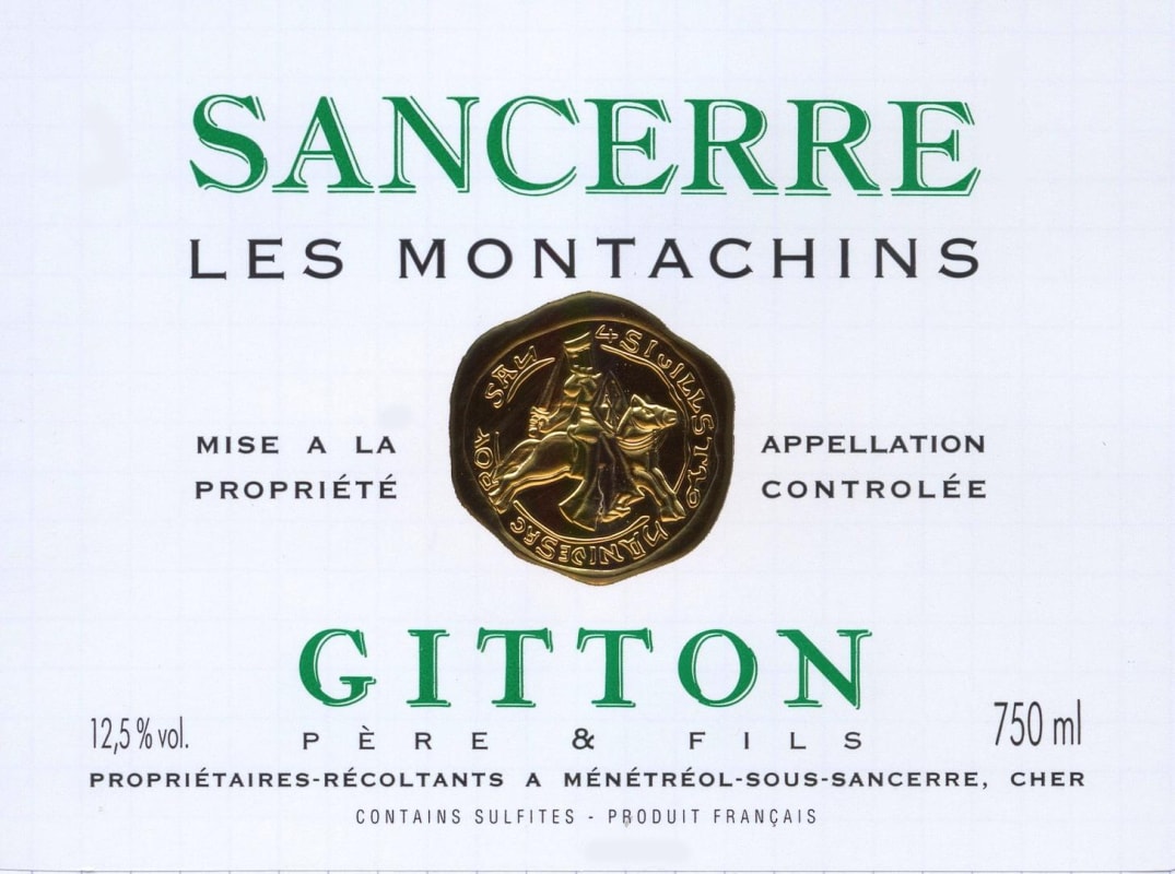 Gitton Pere et Fils Sancerre Les Montachins 2013 Front Label