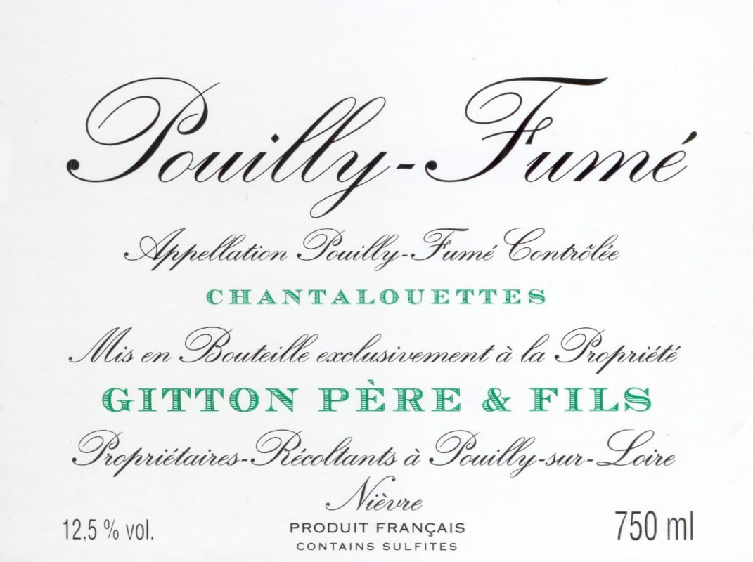 Gitton Pere et Fils Pouilly-Fume Chantalouettes 2010 Front Label