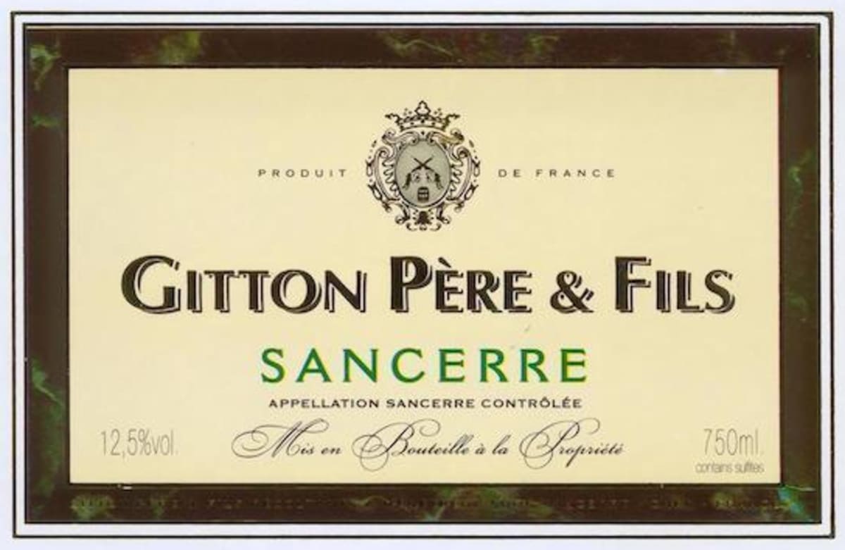 Gitton Pere et Fils Sancerre 2013 Front Label