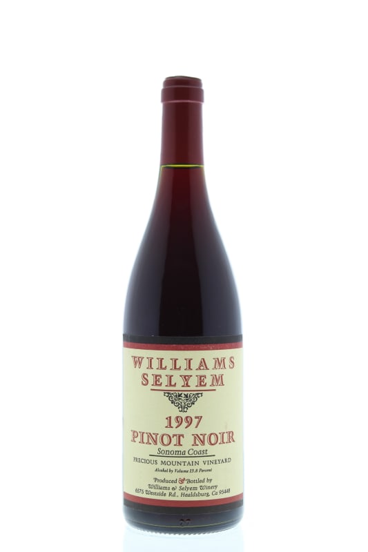 Williams Selyem Precious Mountain Vineyard Pinot Noir 1997 Front Bottle Shot