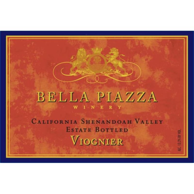 Bella Piazza Viognier 2014 Front Label