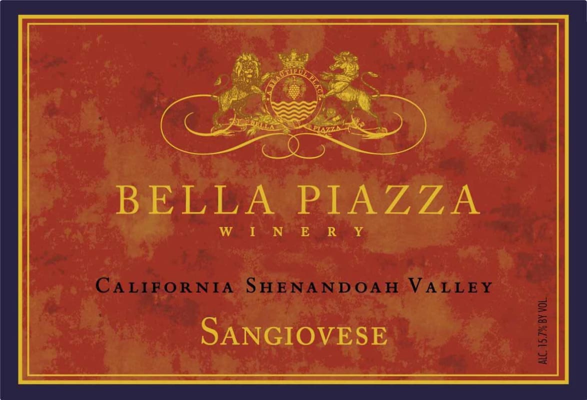 Bella Piazza Sangiovese 2007 Front Label