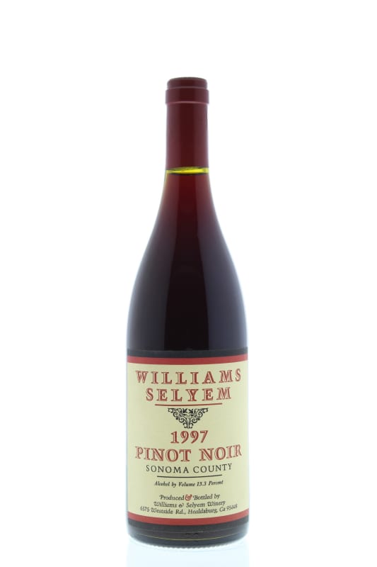 Williams Selyem Sonoma County Pinot Noir 1997 Front Bottle Shot