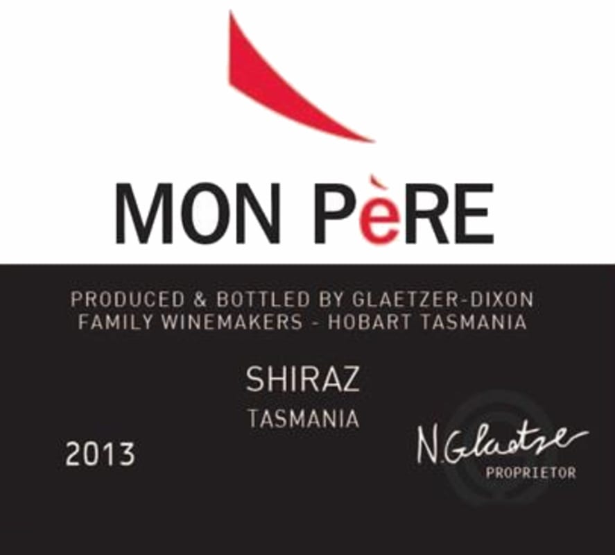 Glaetzer-Dixon Family Winemakers Mon Pere Shiraz 2013 Front Label