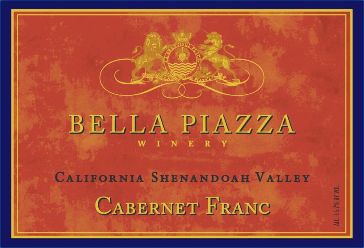 Bella Piazza Cabernet Franc 2013 Front Label