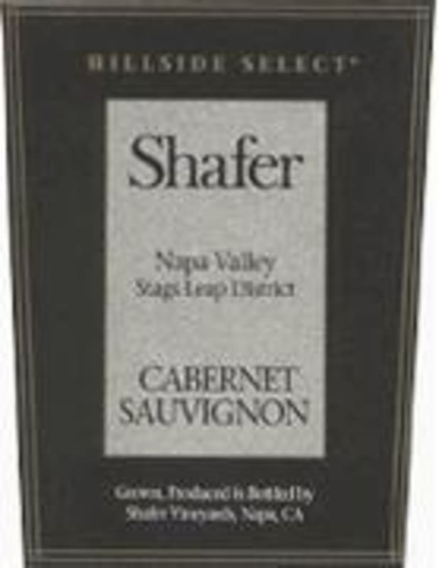 Shafer Hillside Select Cabernet Sauvignon (half-bottle) 1996 Front Label