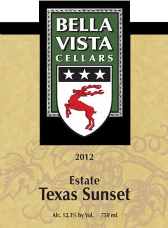Bella Vista Ranch Estate Sunset 2012 Front Label