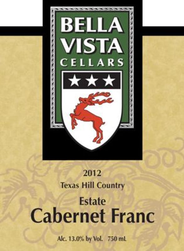 Bella Vista Ranch Cabernet Franc 2012 Front Label