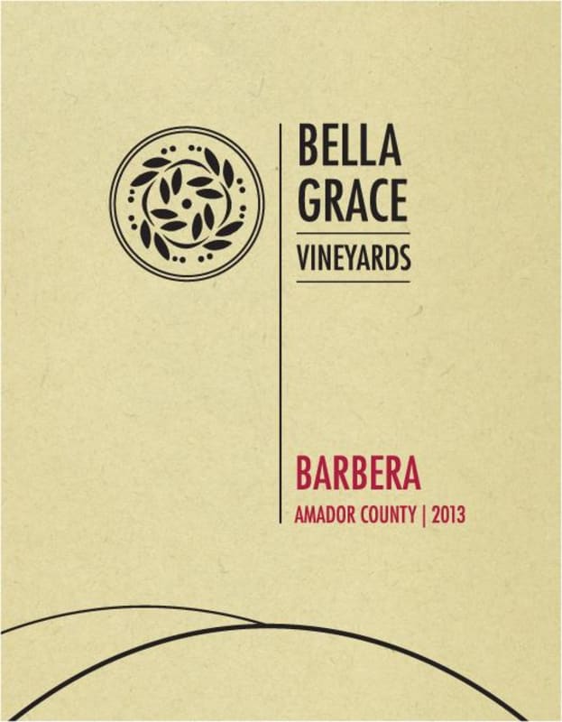 BellaGrace Vineyards Barbera 2013 Front Label