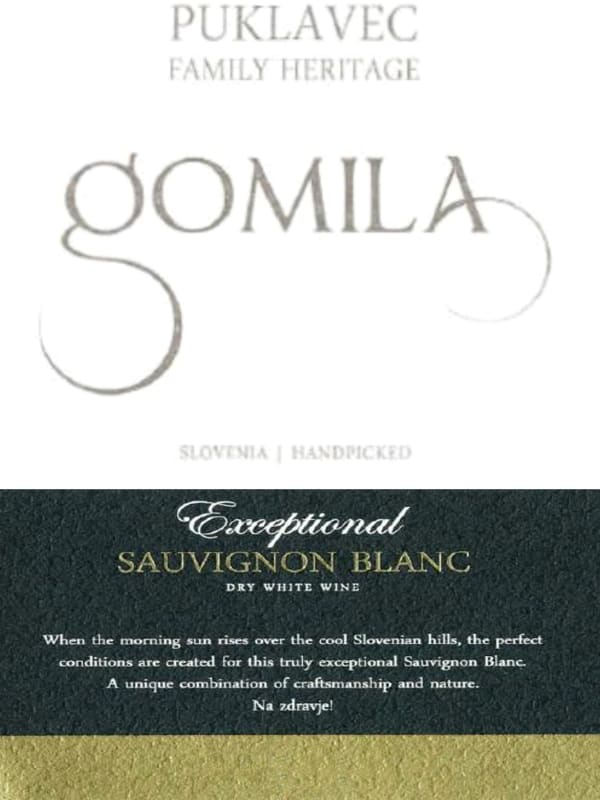 Gomila Exceptional Sauvignon Blanc 2013 Front Label