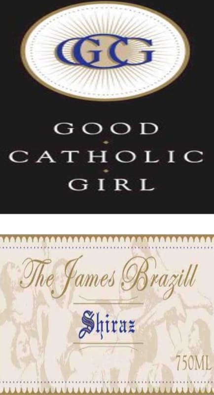 Good Catholic Girl The James Brazill Shiraz 2008 Front Label