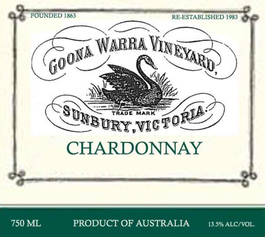 Goona Warra Vineyard Chardonnay 2010 Front Label