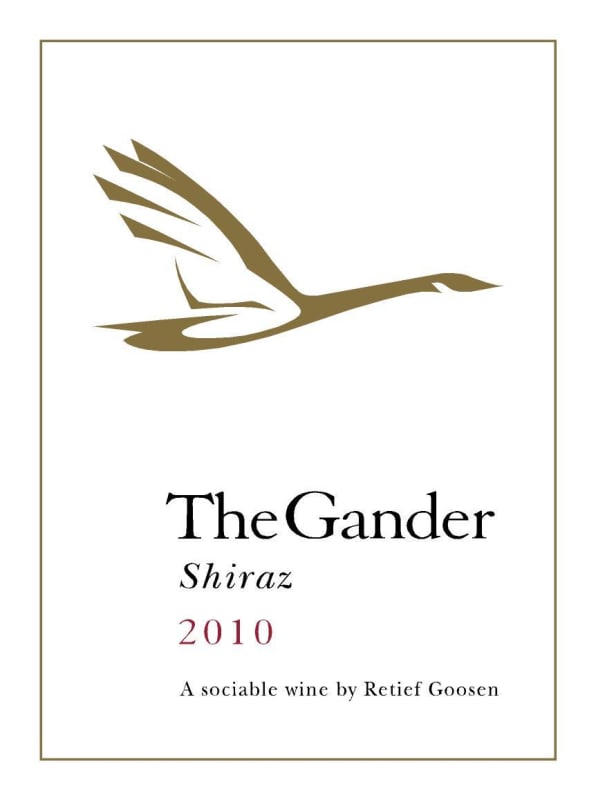 Goose Wines Pty Ltd The Gander Shiraz 2010 Front Label
