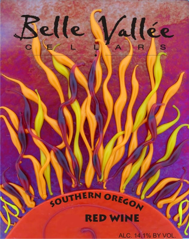 Belle Vallee Cellars Southern Oregon Red Wine 2013 Front Label