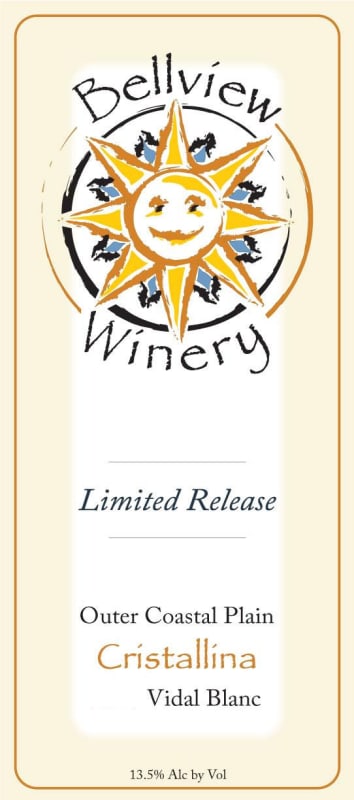 Bellview Winery Cristallina 2014 Front Label