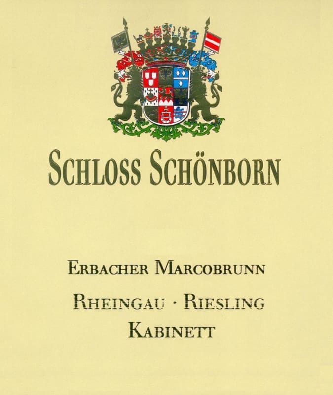 Graf von Schonborn Schloss Schonborn Erbacher Marcobrunn Kabinett Riesling 2013 Front Label