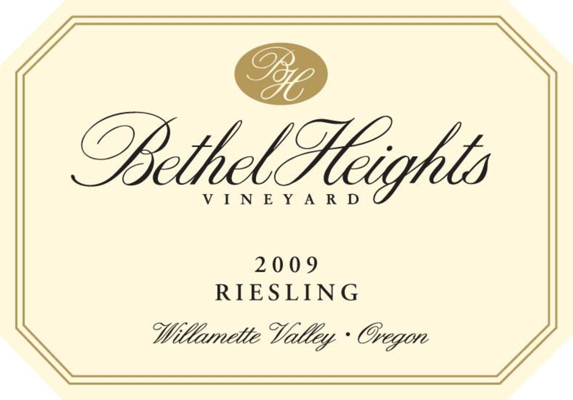 Bethel Heights Riesling 2009 Front Label