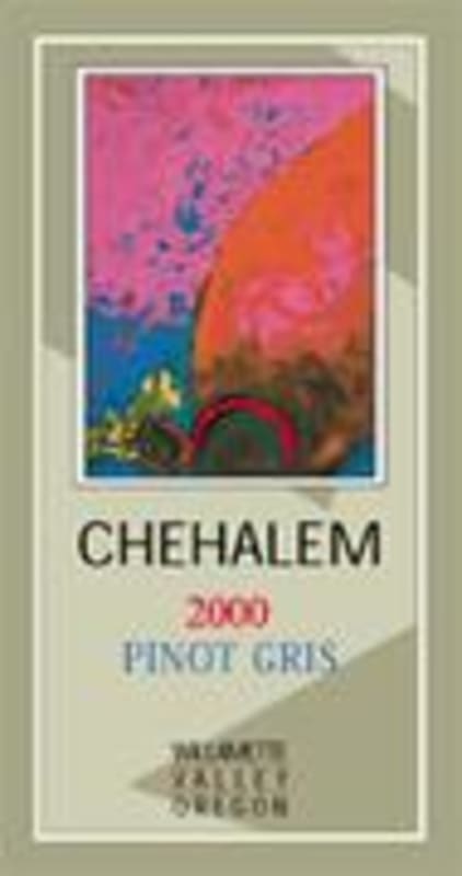 Chehalem Pinot Gris 2000 Front Label