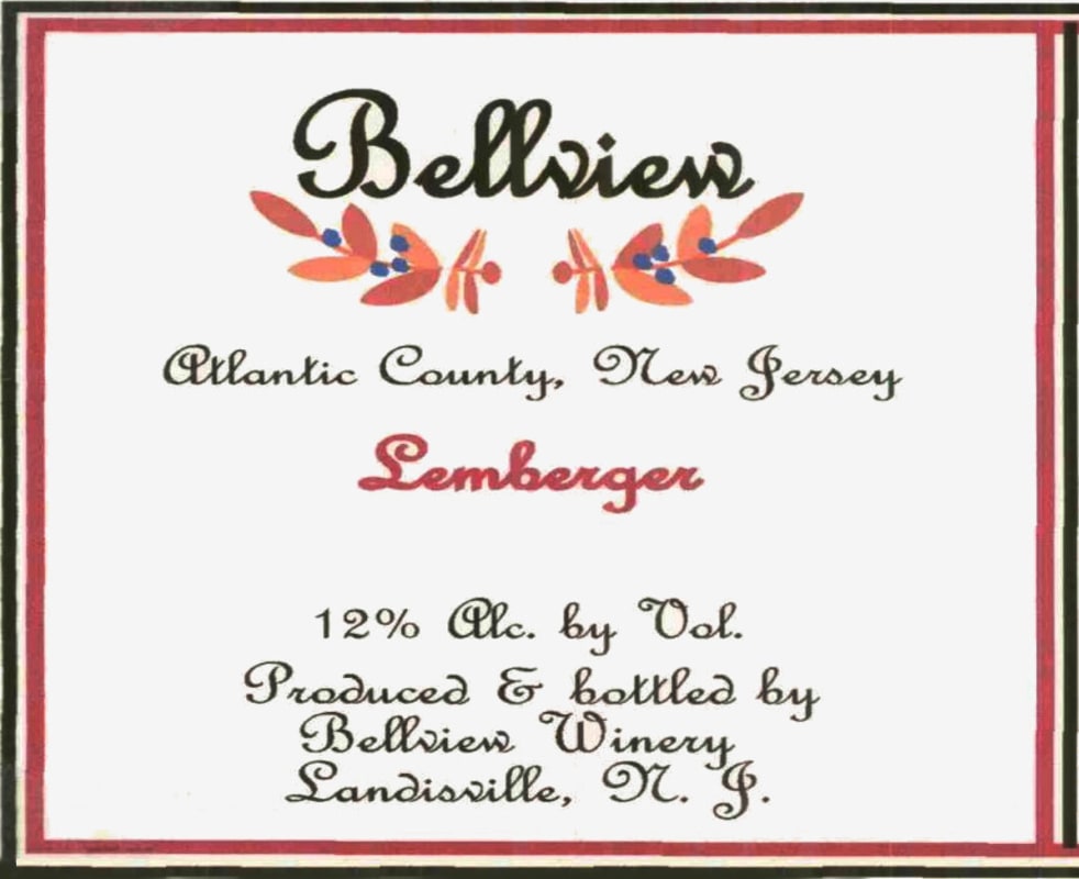 Bellview Winery Lemberger 2008 Front Label