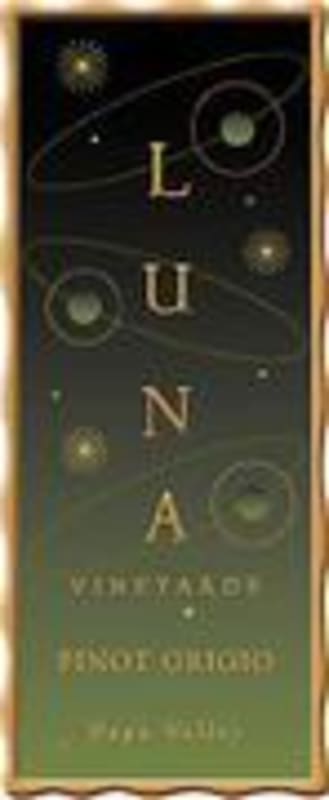 Luna Vineyards Pinot Grigio 2000 Front Label