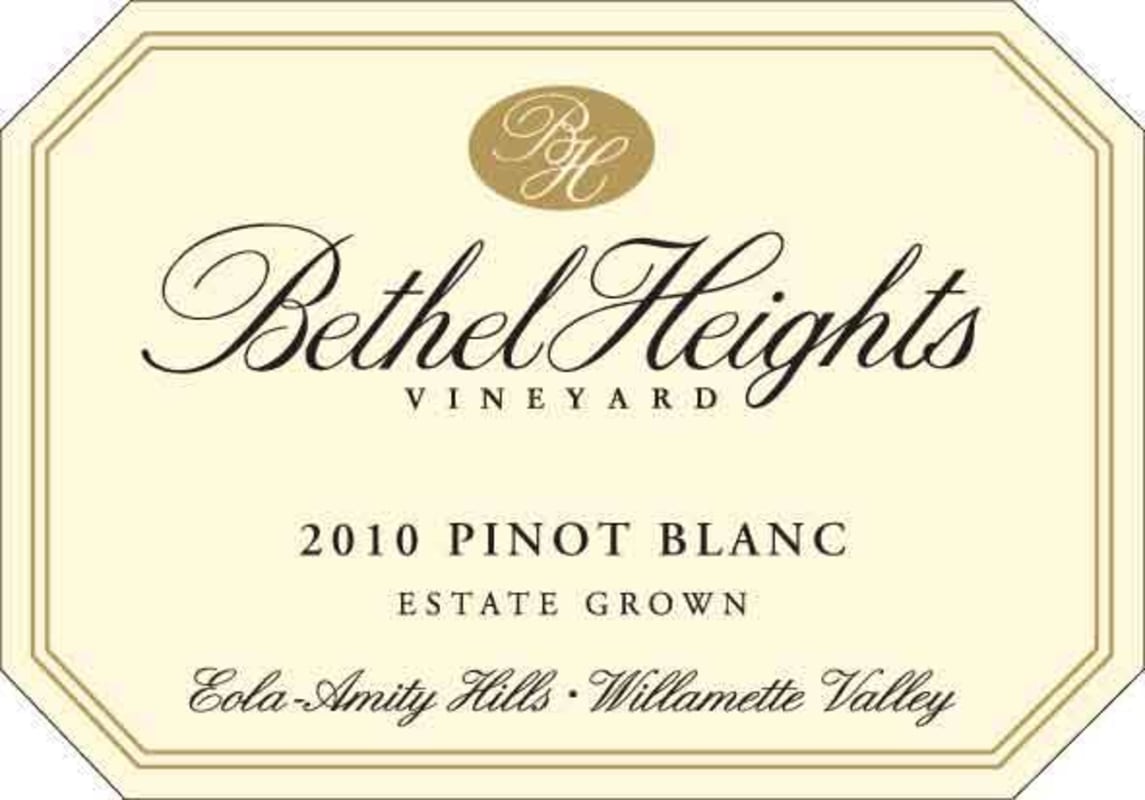 Bethel Heights Pinot Blanc 2010 Front Label
