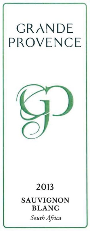Grand Provence Sauvignon Blanc 2013 Front Label
