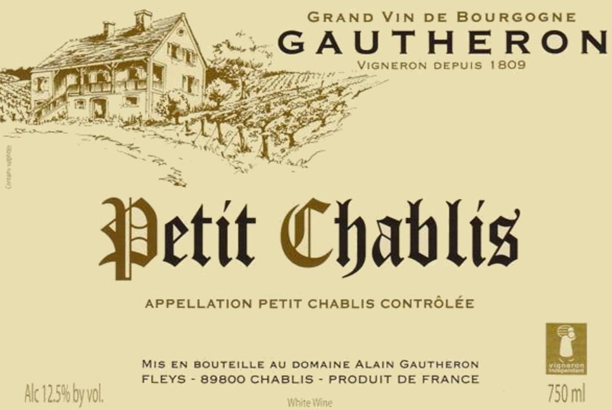 Alain Gautheron Petit Chablis 2009 Front Label
